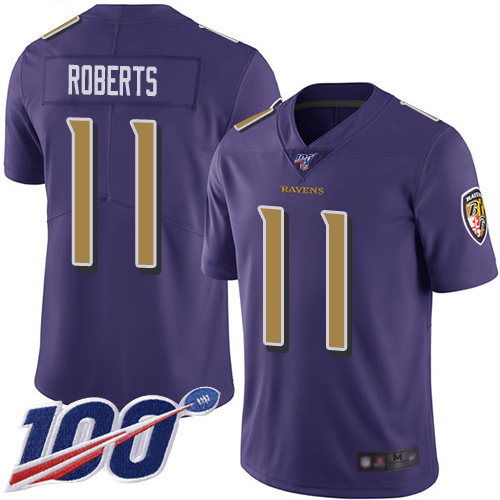 Baltimore Ravens Limited Purple Men Seth Roberts Jersey NFL Football #11 100th Season Rush Vapor Untouchable->baltimore ravens->NFL Jersey